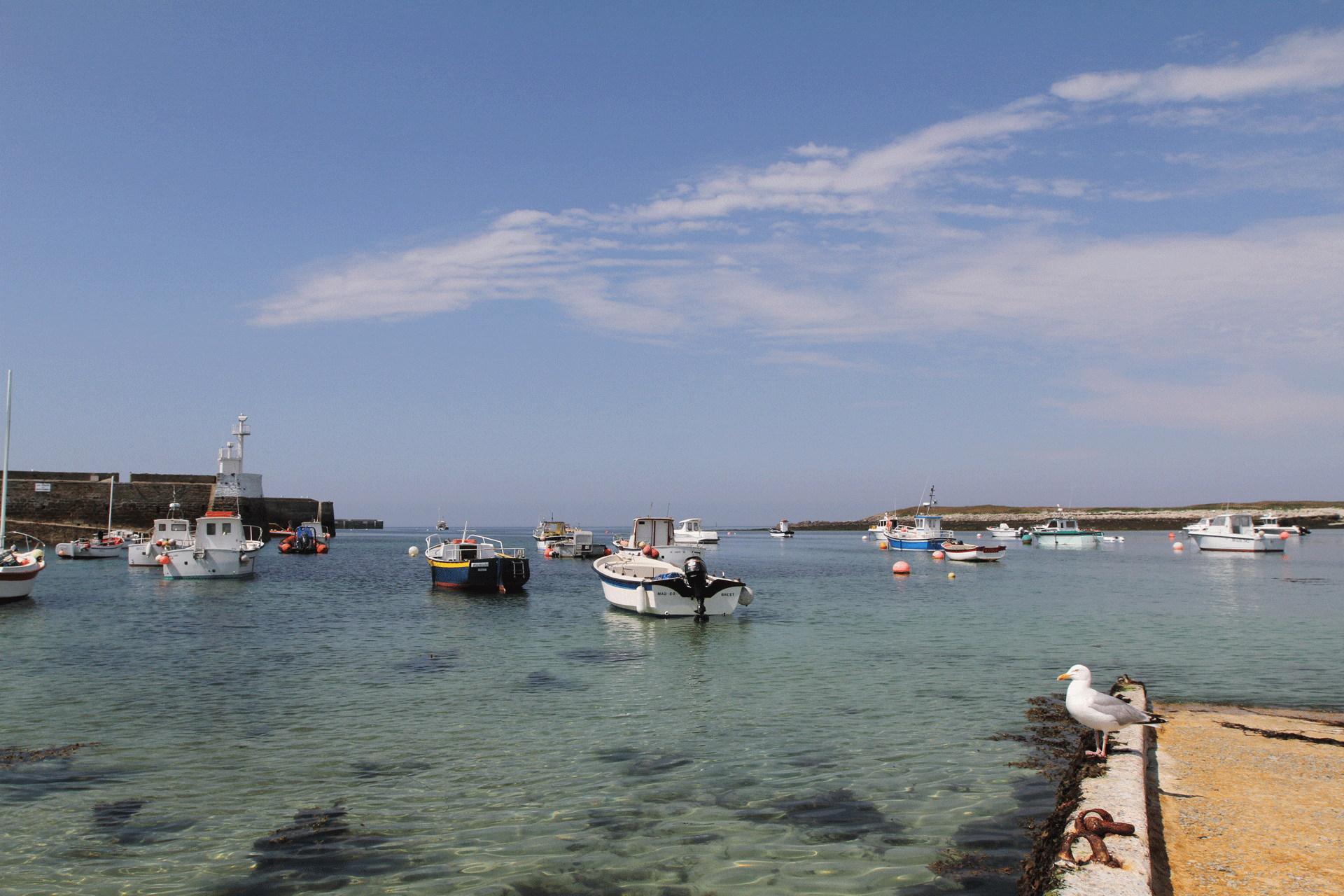 Port de Molène en mer d'Iroise